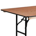 Flash Furniture – Table pliante rectangulaire avec surface de 36 x 72 po, fini bois et revêtement transparent (XA3672P)-Places assises jusqu'à 8 adultes