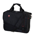 Swiss Gear – Mallette à soufflet double pour ordinateur portatif de 15,6 po, noir-Composée de Polytex balistique 1680 denier