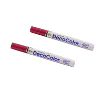 JAM Paper Marqueurs de peinture opaque à point large, Rouge cramoisi, 2 / paquet (526300CLa)-Couleur :  Lac Cramoisi (Brun)