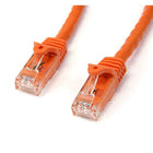 StarTech  Câble de raccordement Cat6 avec connecteurs anti-coupure RJ45, 50 pi, orange-Les connecteurs en or de 50 microns garantissent une conductivité optimale tout en éliminant les pertes de signaux en raison de l’oxydation ou la corrosion