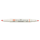 Zebra – Surligneur double pointe style stylo Mildliner, rose corail doux-Encre souple résistante à l’eau, translucide et excellente pour superposition de couches