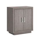 Sauder - 434777 La Collection Hayes Garden Meuble de rangement - Finition Ashen Oak-Espace rangement dissimulé derrière les portes.