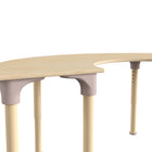 Flash Furniture - Table d'activites demi-lune Bright Beginnings de qualite commerciale en bois pour salle de classe-Supporte jusqu'à 300 lb, Capacite de poids statique