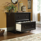 Sauder® - Classeur latéral de la collection Edge Water, noir-Tiroirs-classeurs avec glissières pleine extension pour chemises suspendues de formats lettre ou légal