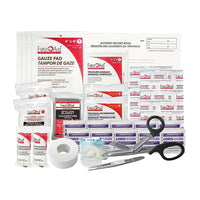 Trousse de premiers soins Fédérale First Aid Central règlementaire de Type A - Remplissage-Pour les lieux de travail suivant les réglementations fédérales avec 2 à 5 travailleurs à tout moment.