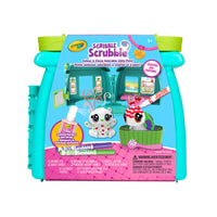 Crayola Scribble Scribble Pets Spa Parfumé-COMPAGNONS SPA PARFUMÉ SCRIBBLE SCRUBBIE CRAYOLA : Comprend 1 spa en plastique servant de boîtier de rangement avec poignées repliables, 2 nouvelles figurines, 3 marqueurs, 1 brosse et 1 bac en plastique.