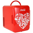 Coca-Cola - Mini réfrigérateur 6 canettes refroidisseur/réchaud Série 1971 amour-Capacité de 4L (4,2 q) pour y mettre jusqu'à 6 cannettes standard