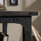 Sauder 47"W La Collection Steel River Bureau - Finition Carbon Oak-  Cadre en métal laqué texturé et accents d'angle