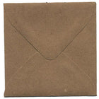Jam Enveloppes carrées de papier recyclé à fermeture gommée, 3 1/8 x 3 1/8 po, kraft brun-Kraft brun