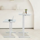 Uncaged Ergonomics - Bureau assis/debout électrique à hauteur réglable Rise Up - Blanc-2 ports de chargement USB-A