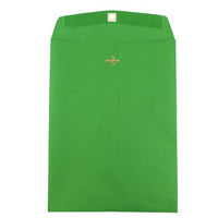 JAM Paper - Enveloppes colourées 9 x 12 avec fermeture à fermoir - Vert recyclé - Paquet de 50-Enveloppe de catalogue vert de Noël avec fermoir