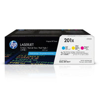 HP - Cartouches de toner LaserJet d'origine 201X (CF253XM) (cyan/magenta/jaune), haut rendement, paq./3-Cyan/magenta/jaune