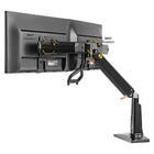 Double moniteur support de bureau Heavy Duty pour les écrans et moniteurs 22 à 27 po avec port USB de North Bayou - F27, Noir-Rotation: 360-degree, Pivot: 180 -degree, Inclinaison: +10 -degree/ - 16 -degree