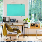 Verre Trempé Vistex Glacier 24 X 36 po Tableau blanc, sarcelle clair-24 x 36 x 0,2 (y compris les supports)