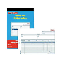 Staples Livrets de facturation bilingues, SDC51B-10, duplicatas, autocopia-Demande de paiement officielle avec détails sur le prix, les taxes et les conditions de paiement 