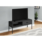 Monarch Specialties - 2874 Meuble Tv - 48 po L/Noir/Metal Noir-Dimensions du produit: 19,75 pouces H x 47,25 pouces L x 15,75 pouces P