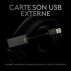 Logitech - Casque de jeu G PRO X avec Blue VO!CE - PC, Xbox One, PS5, PS4 - Noir-Profils d'égaliseur réglés par des pros - Entendez les indices audio en jeu comme le font vos athlètes d'eSports préférés, ou mettez au point vos propres profils d'égaliseur.* Enregistrez vos égaliseurs préférés sur la carte son USB externe pour pouvoir les utiliser sans logiciel sur les systèmes destinés aux tournois.
*Nécessite un PC exécutant le logiciel G HUB.