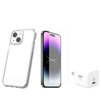 TUFF8 - Coque avec protecteur d'écran et chargeur mural pour iPhone 15/14/13-Couche antichoc : la couche antichoc étanche à l'air ajoute une protection supplémentaire contre les chutes accidentelles. Testé selon MIL-STD jusqu'à 6 pieds