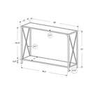 Monarch Specialties - 2125 Table D'Appoint - 48 po L /Taupe Foncé/Console D'entrée Noir-Assemblage requis: des instructions illustrées et tout le matériel sont fournis pour plus de commodité (des outils supplémentaires peuvent être nécessaires)
