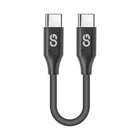 LOGiiX - Sync & Charge USB-C vers USB-C - 15cm - Noir-Câble compact USB Type-C vers USB Type-C de 15cm (~0,49 pied)