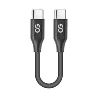 LOGiiX - Sync & Charge USB-C vers USB-C - 15cm - Noir-Câble compact USB Type-C vers USB Type-C de 15cm (~0,49 pied)