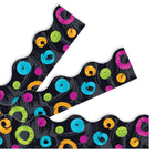 TREND enterprises, Inc., Bordures aux tourbillons de points, noir, Terrific Trimmers-Bordures décoratives de papier précoupé pour les présentations et artisanat