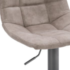 CorLiving - Tabouret de bar carré touffeté réglable gris clair Palmer - lot de 2-Mécanisme de pivotement à 360° pour faciliter les mouvements
