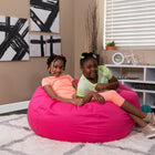 Flash Furniture - Fauteuil poire surdimensionné rose chaud plein-Housse amovible lavable à la machine