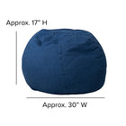 Flash Furniture - Petit fauteuil poire denim pour enfants-Nettoyer les taches avec un chiffon humide
