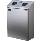 Frost – Poste de recyclage, trou double, fixé au mur, acier inoxydable (315-S)-Capacité : 29 gallons