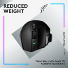 Logitech G502 X LIGHTSPEED Souris Gaming Sans Fil - Noir-Mollette Double Mode Re-designée : Passez du roulement hyper rapide au mode précis et aux boutons gauche et droit pour deux contrôles personnalisables additionnels