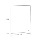 Azar Displays Cashier Shield - Sneeze Guard - Barrière de montage protectrice - 0.100 "d'épaisseur - Paquet de 2-Clair