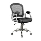 CorLiving LOF-208-O Chaise de bureau de direction Workspace, similicuir noir et maille-Support durable et élégant