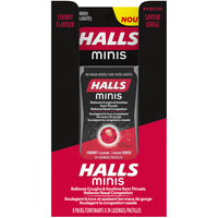 Halls Lot de 24 pastilles de toux aux cerises sans sucre-Soulagez n'importe où Soulage la toux et apaise les maux de gorge.