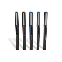 TRU RED – Stylos à bille roulante – pointe fine – assorti – paquet de 5-Les stylos à bille roulante