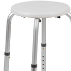 Flash Furniture Tabouret De Bain Et De Douche Réglable série HERCULES-Blanc (DCHY3400LWH)-Le siège texturé réduit le glissement