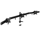 DAC MP-210 - Bras polyvalents pour trois écrans, avec base à tige filetée et étau de serrage, noir-Supporte trois écrans de jusqu'à 61 cm (24 po) et permet de voir les écrans côte à côte