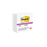 Post-it - Feuillets super collants repositionnables, 3 x 3 po, blanc, paq./5 blocs, 350 feuilles (654-5SSW)-1