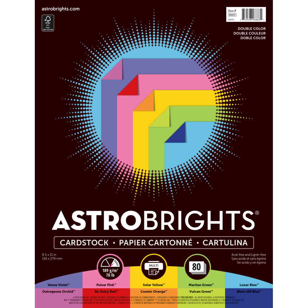 BONHEUR Papier　0610 ASTROBRIGHTS® Papier coloré, 21,6 x 27,9 cm, 10,9 kg/89 g/m²