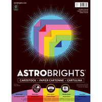 Astrobrights - Papier cartonné - 8,5 x 11 po - 70 lb/189 gsm - assortiment de 5 couleurs - "double couleur" - Paquet de 80-Papier cartonné "couleur double" pour vos projets créatifs durables. Les couleurs incluent : violet Vénus/orchidée outrée, rose Pulsar/rouge Re-Entry, jaune solaire/orange cosmique, vert martien/vert Vulcan, bleu lunaire/bleu décollage