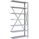 Metalware – Étagère sans boulons RK218, 7 tablettes, 36 x 18 x 76 po, gris pâle-Système de tablettes réglables offrant un espace de rangement solide, mais économique qui convient à vos besoins