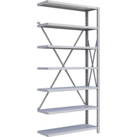 Metalware – Étagère sans boulons RK218, 7 tablettes, 36 x 18 x 76 po, gris pâle-Système de tablettes réglables offrant un espace de rangement solide, mais économique qui convient à vos besoins