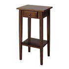 Winsome – Table d’appoint Regalia avec tiroir/tablette, fini noyer antique-Arborant le style élégant Regalia, cette table peut être utilisée pour y poser une plante ou un téléphone. Elle comporte une tablette idéale pour les bottins et un petit tiroir pour garder un bloc-notes et stylo hors de la vue.