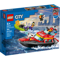 LEGO - City Le Bateau de Sauvetage des Pompiers - 144 pièces-Ensemble de jeu amusant de lutte contre les incendies pour les enfants de 5 ans et plus