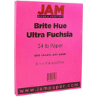 Jam Paper Papier lisse recyclé de couleur vive, 8 1/2 x 11 po, rose fuchsia intense, 500/rame-Rose fuchsia intense
