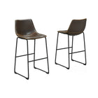Brassex - Tabouret de comptoir Avaya, 26 po, ens. de 2, brun Vintage-Deux tabourets de comptoir inclus