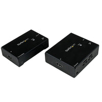 StarTech Extenseur HDMI par câble Cat5e/6 avec alimentation par câble, 70 m/230 pi-Ne nécessite qu’un seul cordon d’alimentation pour le transmetteur et le récepteur