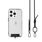 SwitchEasy - MagEasy Carte à sangle avec tour de cou amovible et lanière de téléphone - Sangle de 6 mm - Noir-Longueur réglable pour une utilisation facile
