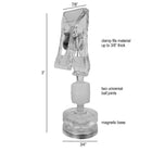 Eddie's - Porte-affiches Versa Clip avec base magnétique - 2-1/2" de long - transparent - 1Paquet de 2 (130657-12)-Plastique