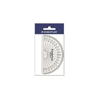 Staedtler – Rapporteur d'angle, plastique teinté de 4 po, 100 mm, 180º avec bords biseautés-4 po - 100 mm, 180º